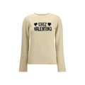 Valentino Cream Fleece Wool Sweatshirt