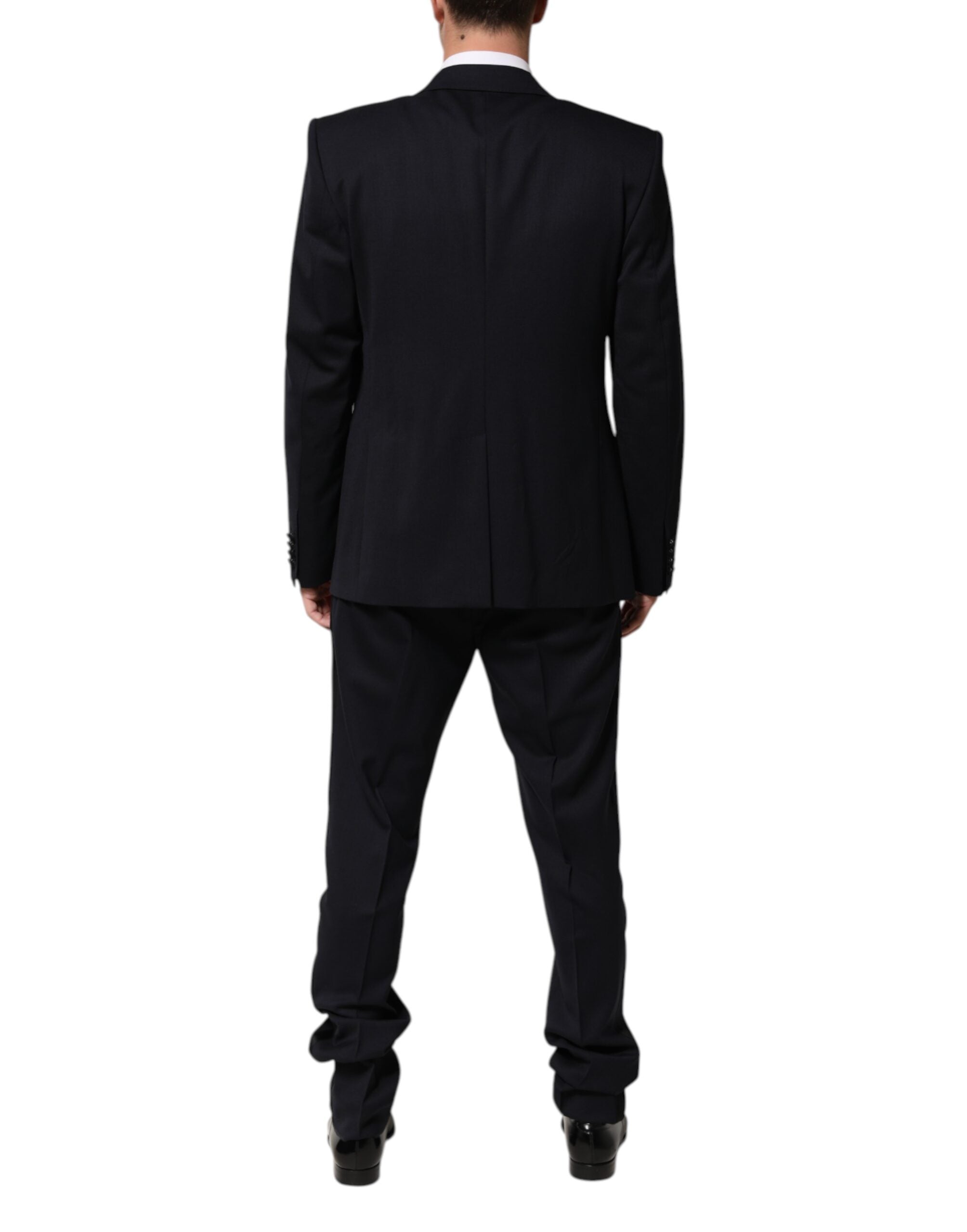 Dolce & Gabbana Black 3 Piece Wool Silk Blend Suit SICILIA