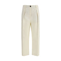 Brunello Cucinelli Cream Cotton Casual Pants