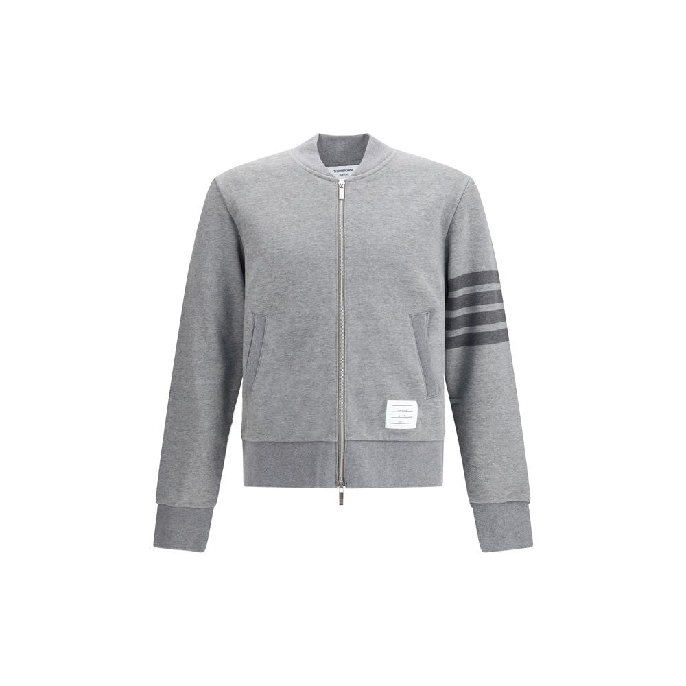 Thom Browne Gray Cotton Sweatshirt