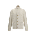 Brunello Cucinelli White Cashmere Cardigan