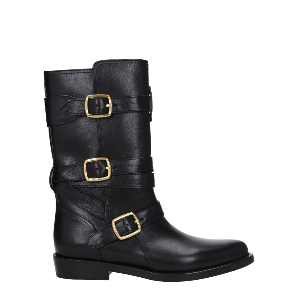 Celine Black Leather Boots