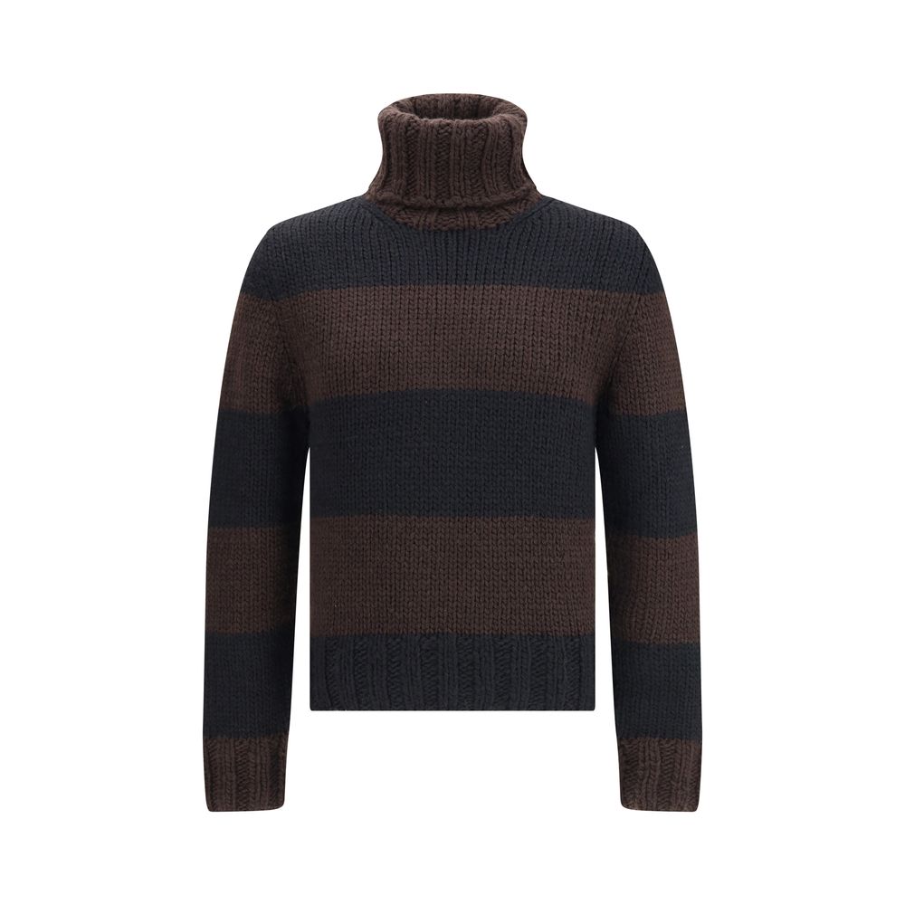 Dolce & Gabbana Brown Wool Turtleneck