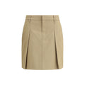 Brunello Cucinelli Beige Cotton Mini Skirt