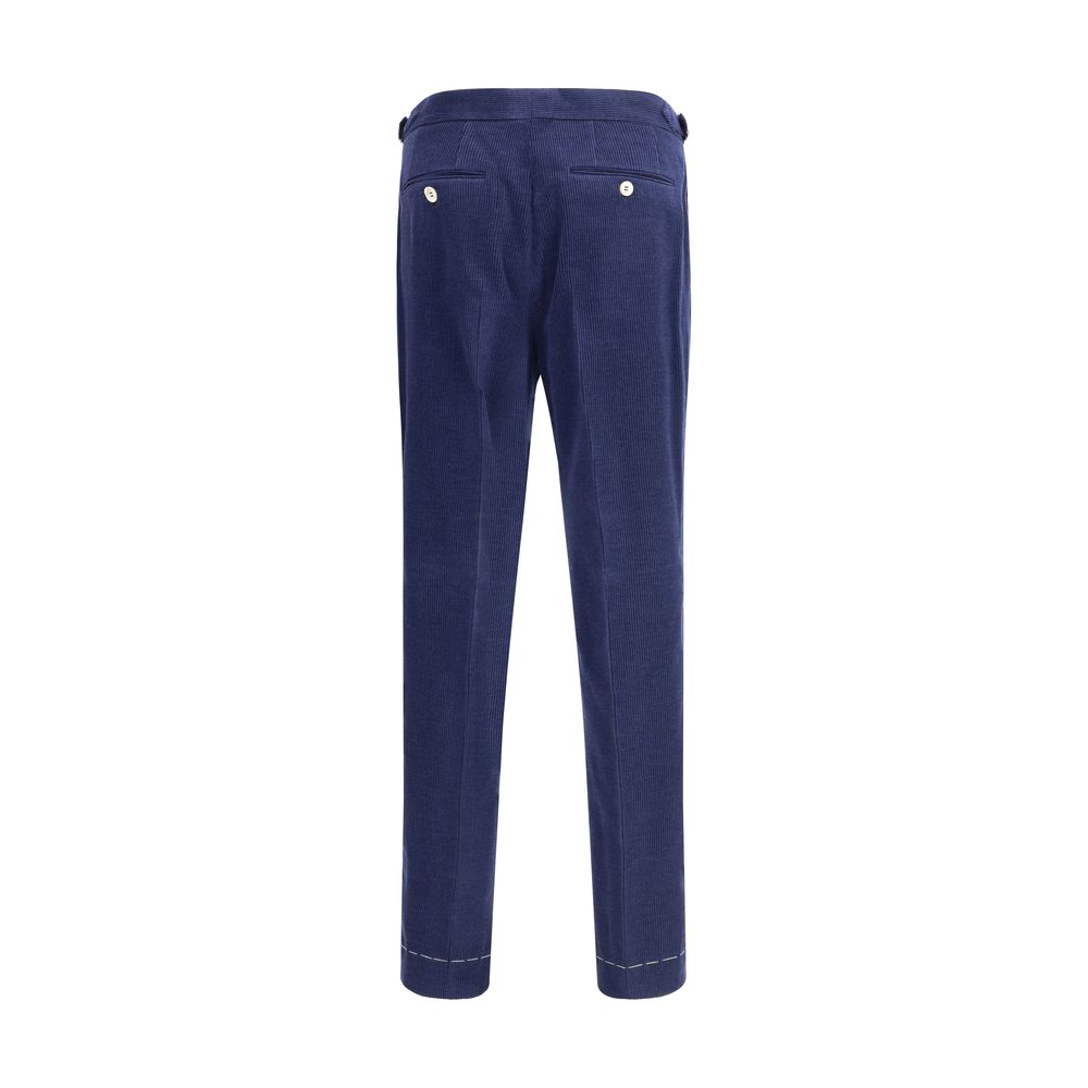 Brunello Cucinelli Blue Wool Casual Pants