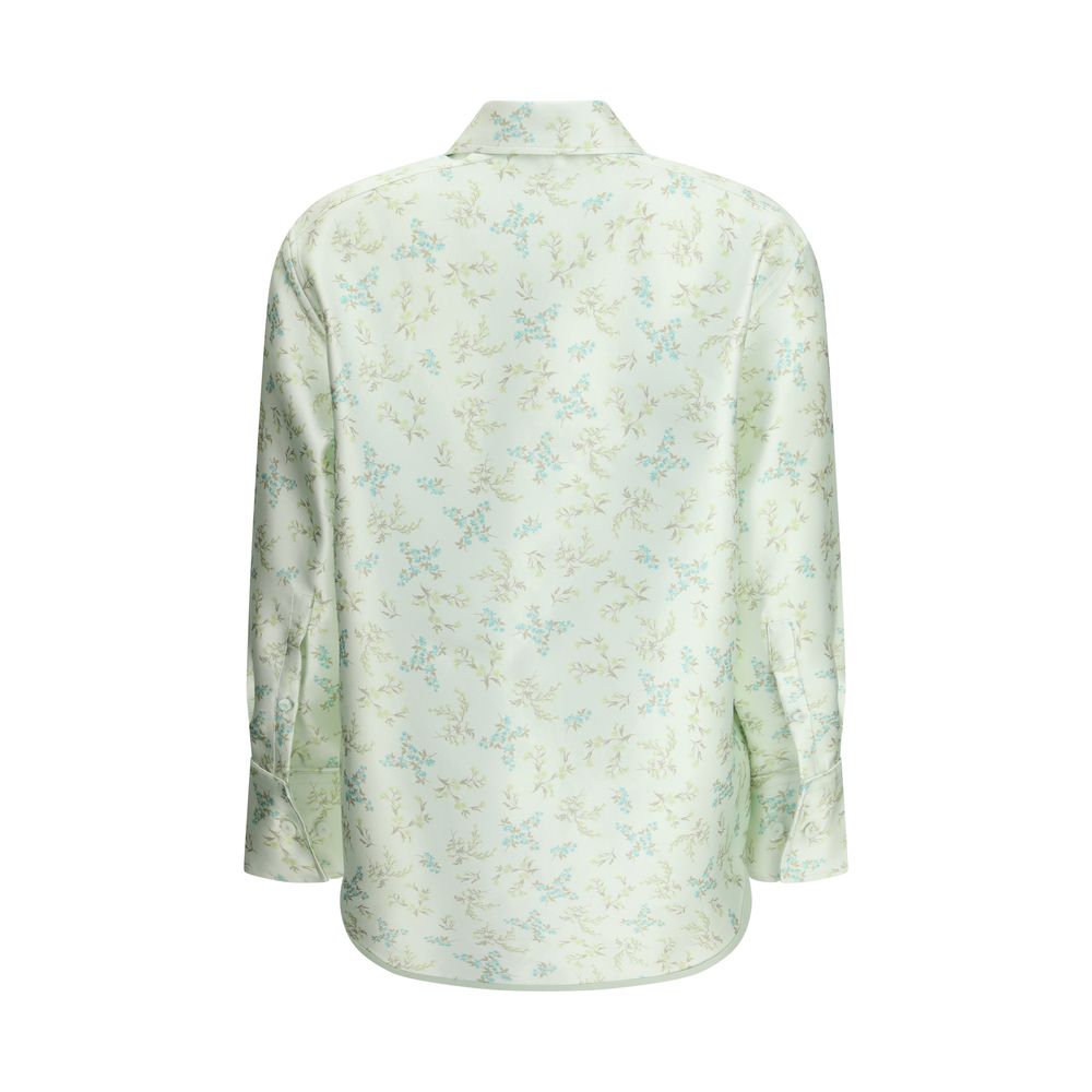 Jil Sander Bicolor Silk Pattern Shirt