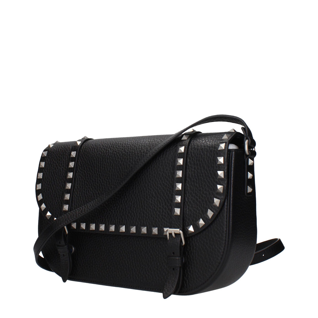 Valentino Garavani Black Leather Crossbody Bag