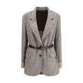 Brunello Cucinelli Brown Fleece Wool Coat