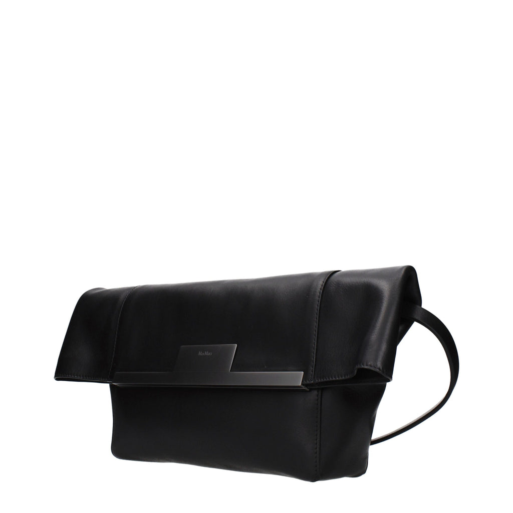 Max Mara Black Leather Shoulder Bag