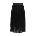 Dolce & Gabbana Black Silk Long Skirt