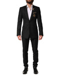 Dolce & Gabbana Black Embellished Single Breasted 2 Pc Suit