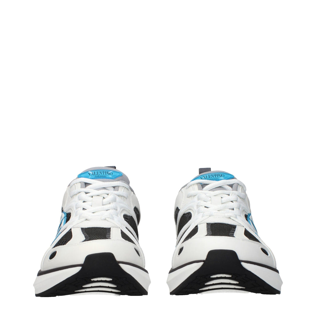 Valentino Garavani White Fabric Athletic Sneakers
