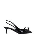 Prada Black Leather Stiletto Heel Sandals