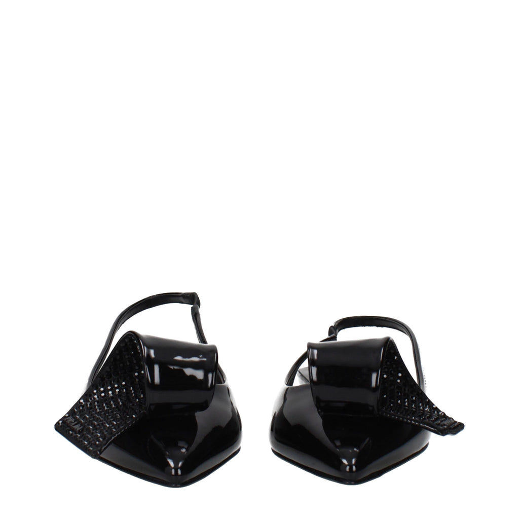 Prada Black Leather Sandals