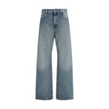 Miu Miu Blue Cotton Straight-Leg Jeans