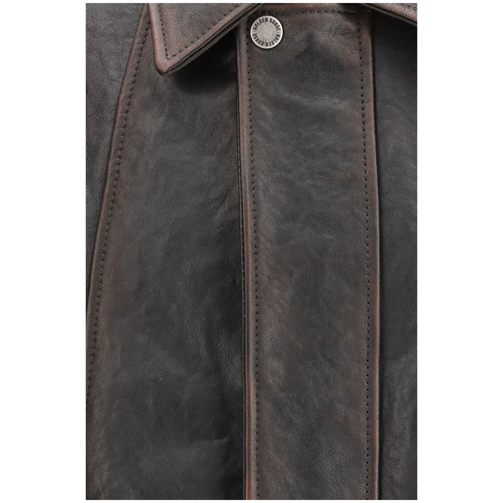 Golden Goose Brown Goatskin Bomber