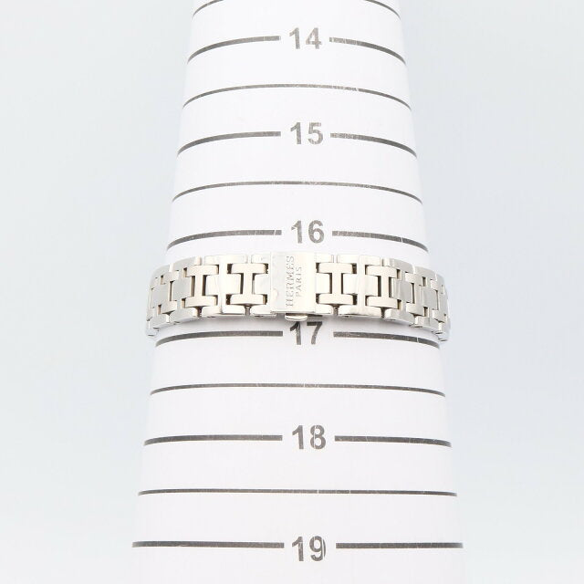 Pre-owned Hermès Clipper Classic stainless steel watch for women, silver, model CP1.210.