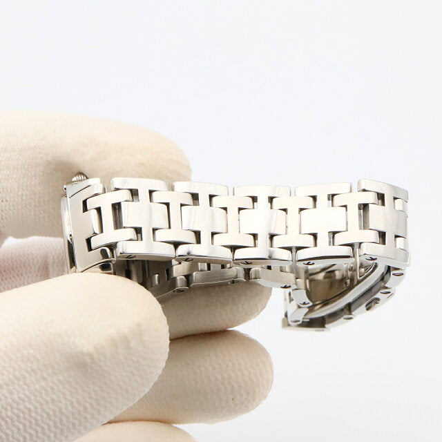 Pre-owned Hermès Clipper Classic stainless steel watch for women, silver, model CP1.210.