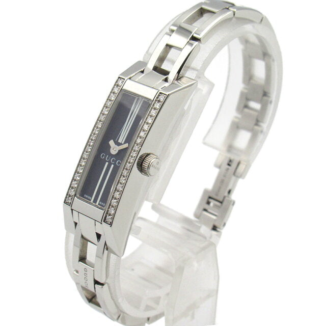 Pre-owned Gucci Women's Stainless Steel Watch, Black, Size 110