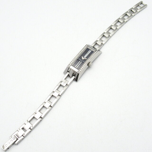 Pre-owned Gucci Women's Stainless Steel Watch, Black, Size 110