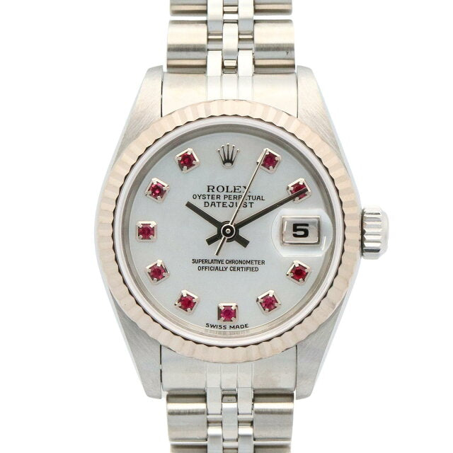 Rolex Datejust 10-Piece Ruby Y-Series Watch, 18K White Gold (White Gold)