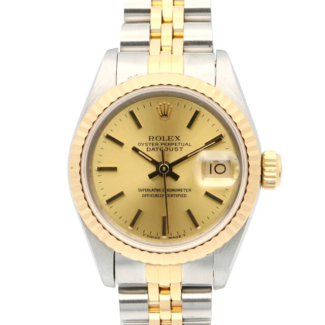 Pre-owned Rolex Datejust E-series watch in 18K yellow gold and stainless steel