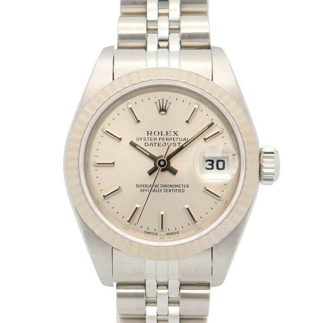 Pre-owned Rolex Datejust K-series watch in 18K white gold and stainless steel