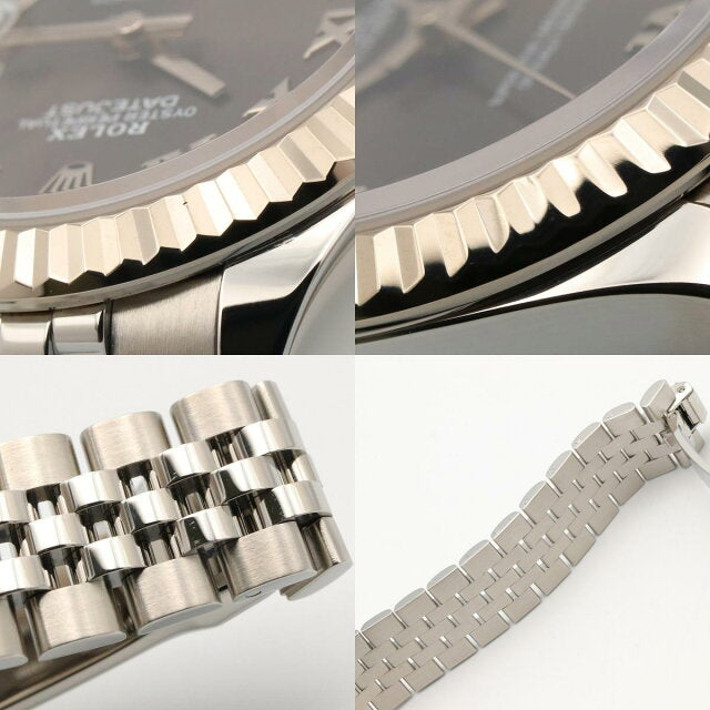 Pre-owned Rolex Datejust 18K white gold and stainless steel