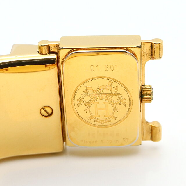 Pre-owned Hermès Loke watch GP (gold-plated) women gold