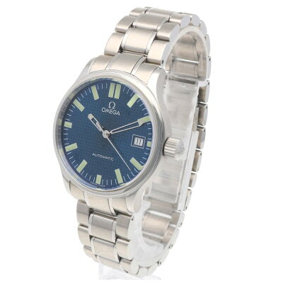 Omega Classic Date Watch Stainless Steel blue Quartz Movement