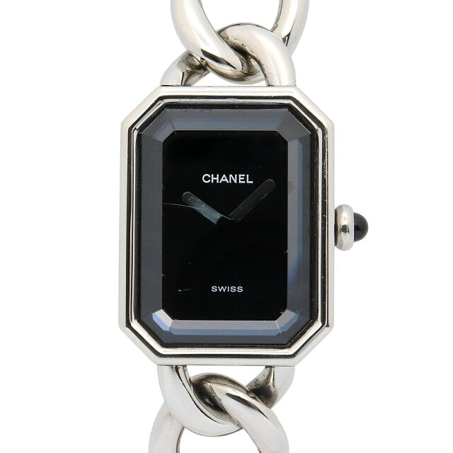 Pre-owned Chanel Premiere L Stainless Steel Women's Watch Black