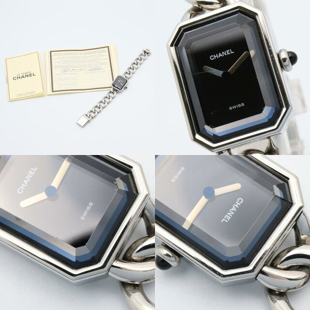 Pre-owned Chanel Premiere L Stainless Steel Women's Watch Black