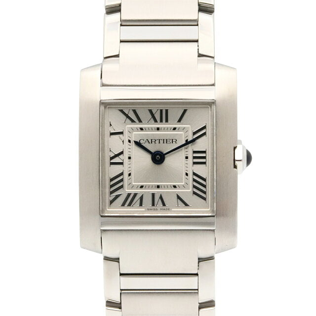 (Pre-owned) Cartier Tank Française SM watch stainless steel women silver