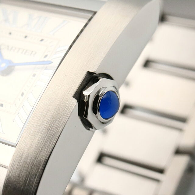 (Pre-owned) Cartier Tank Française SM watch stainless steel women silver