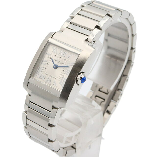 (Pre-owned) Cartier Tank Française SM watch stainless steel women silver