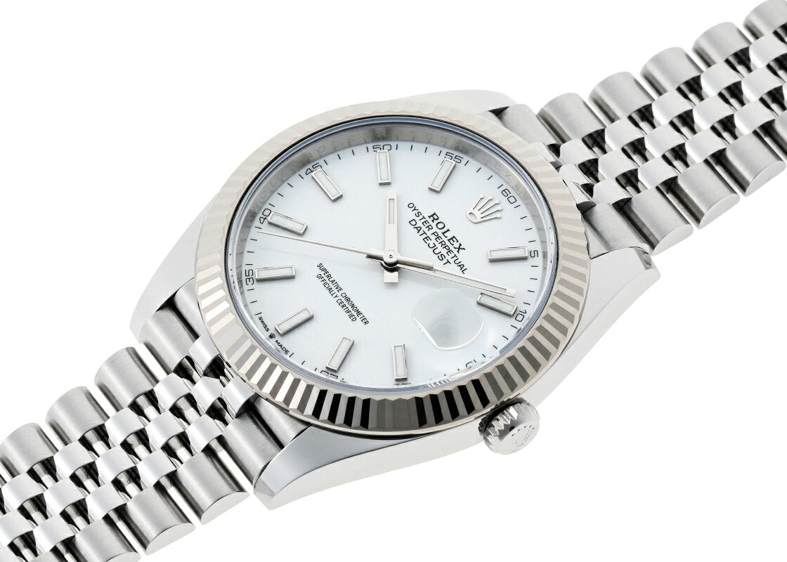 Rolex - Oyster Perpetual Datejust 41 White Gold & Stainless Steel, White Dial, Automatic, Bracelet, Pre-owned