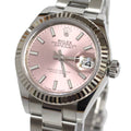 Pre-owned Rolex Datejust 28 Pink White Gold Oyster Bracelet