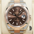 Rolex Datejust 41 Everose Gold Chocolate Dial Oyster Bracelet